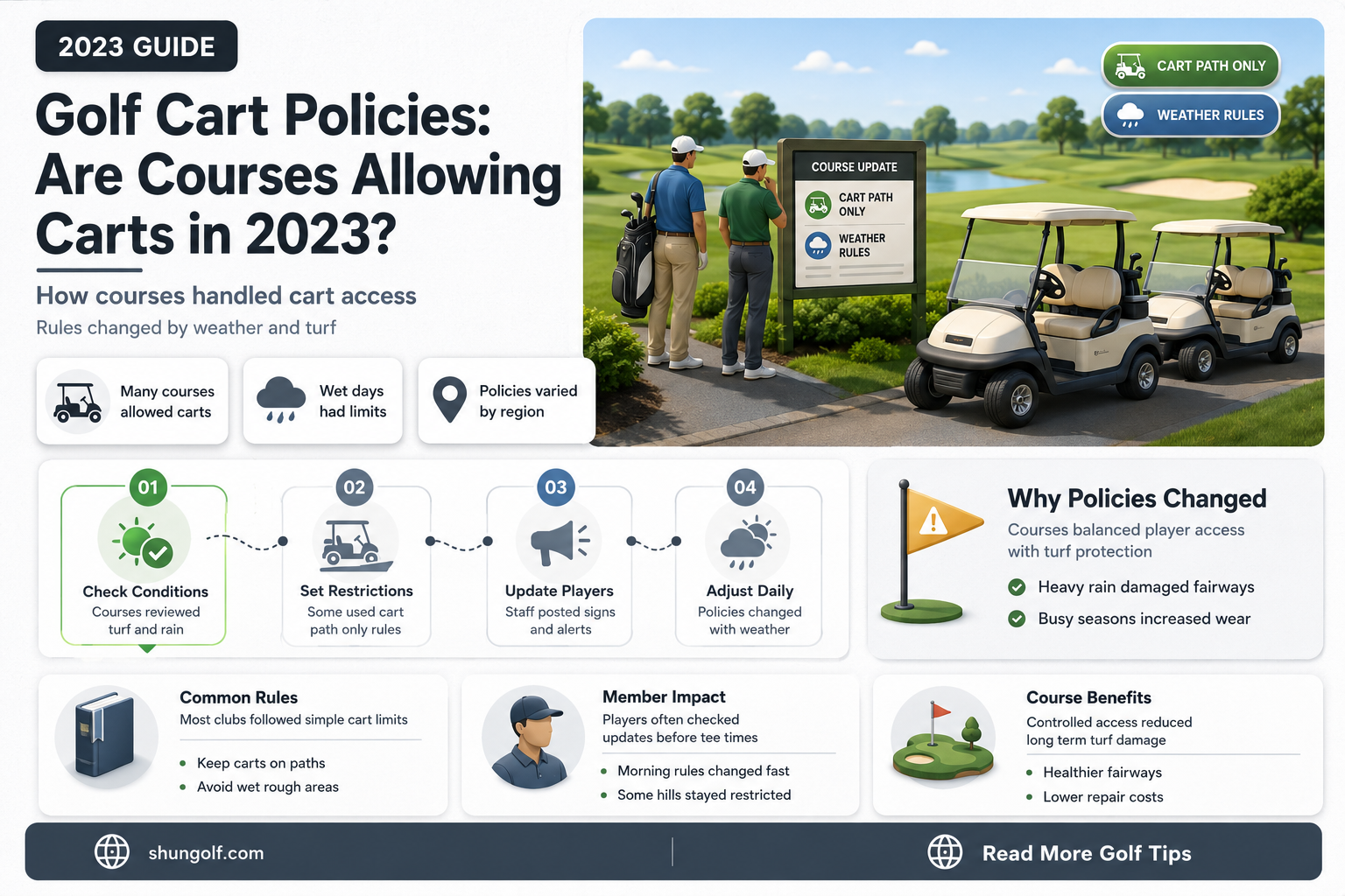 are golf courses allowing carts
