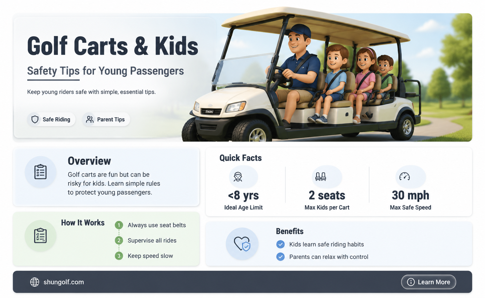 are golf carts safe for kids