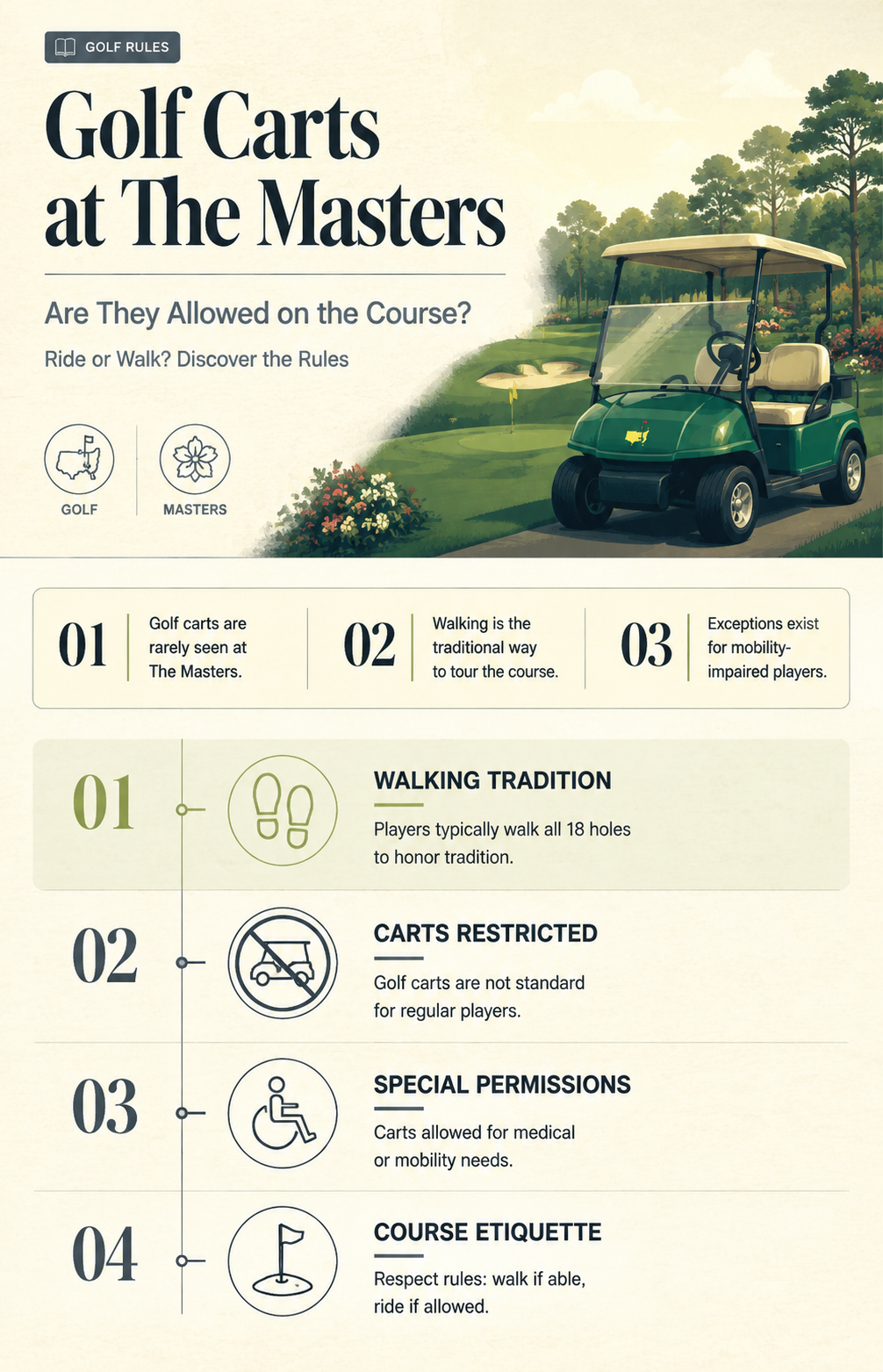 are golf carts allowed at the masters