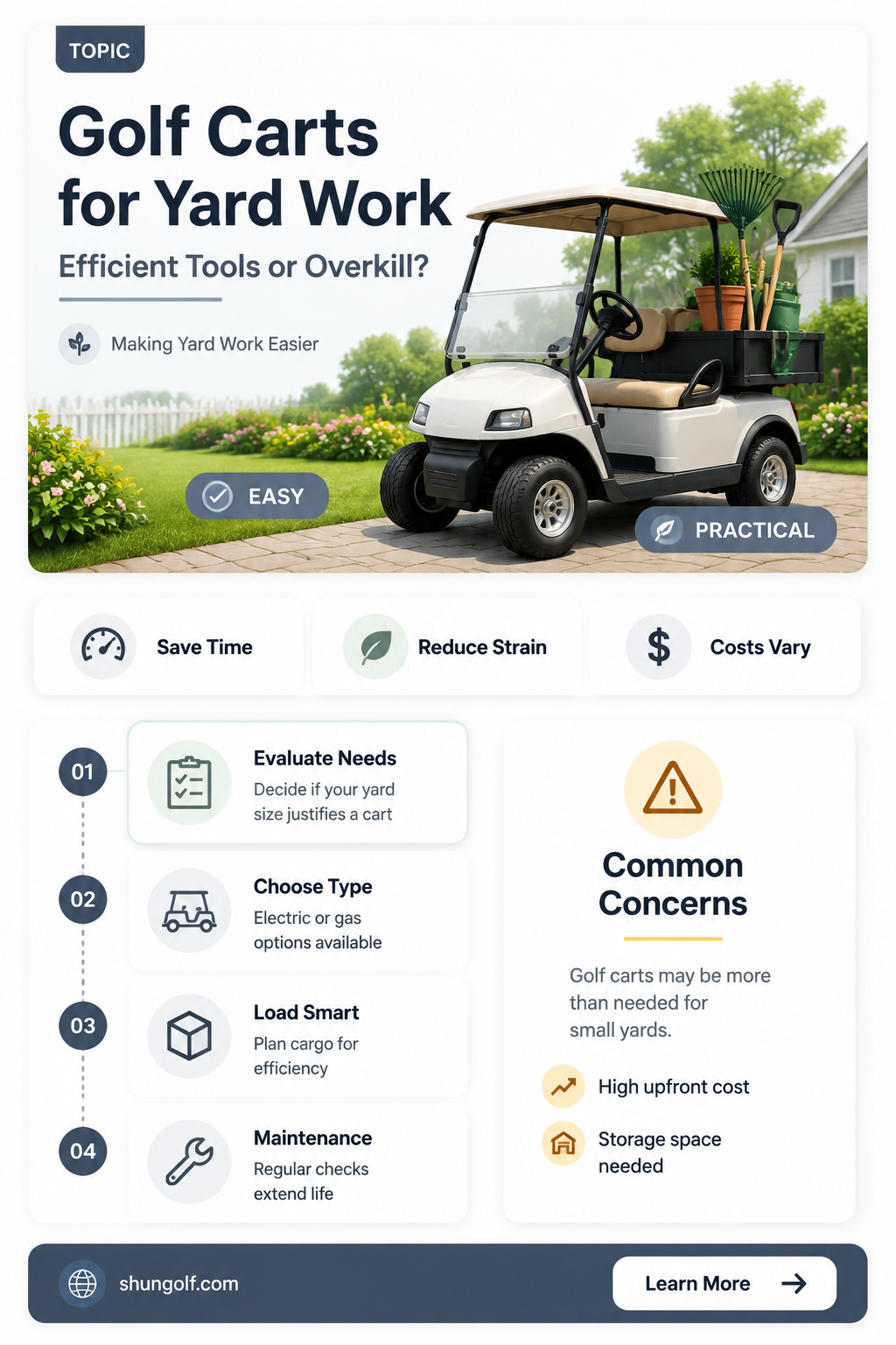 are golf carts good for yard work