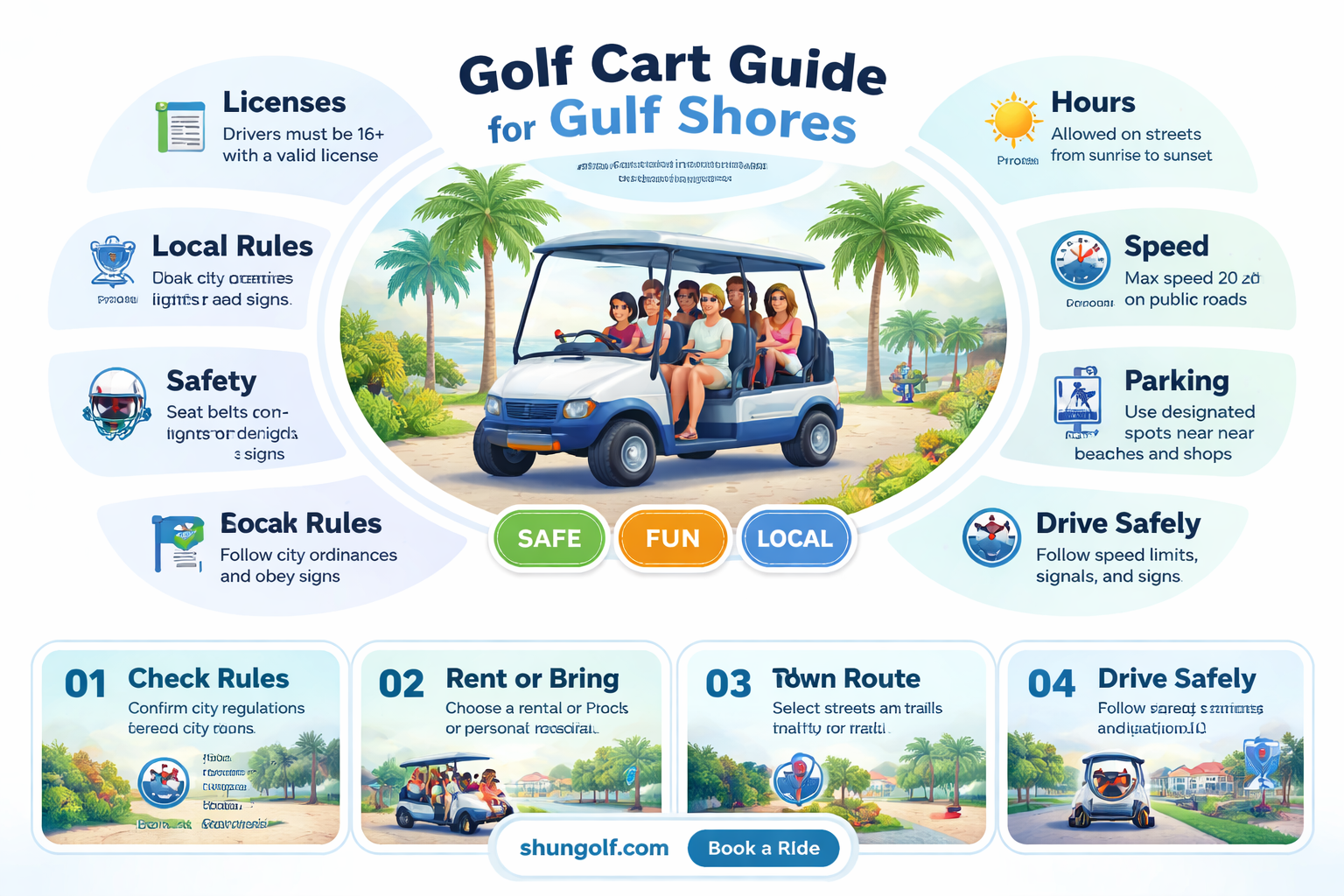 are golf carts allowed in gulf shores