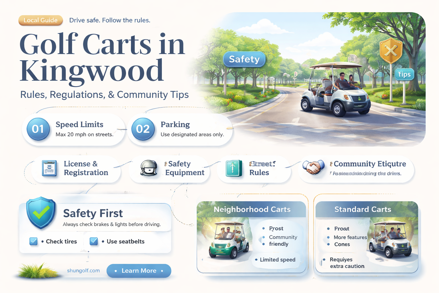 are golf carts allowed in kingwood