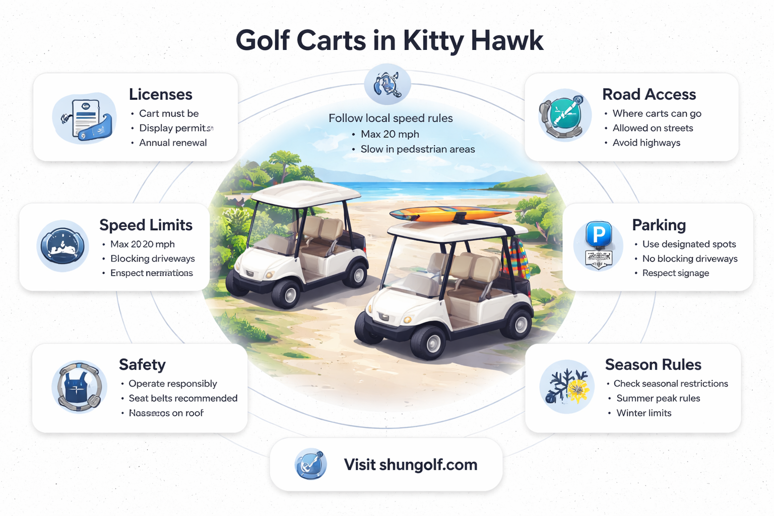 are golf carts allowed in kitty hawk