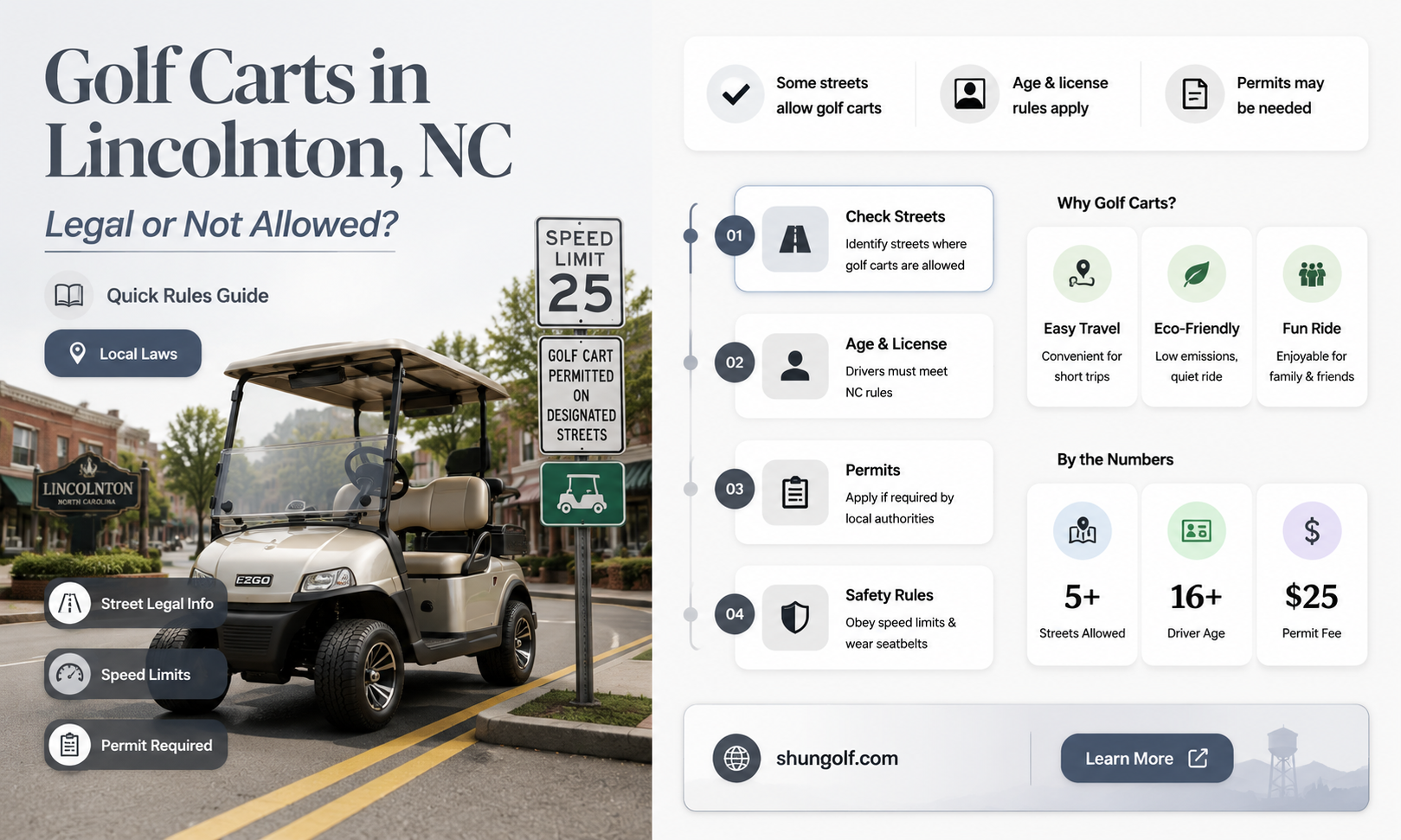 are golf carts allowed in lincolnton nc