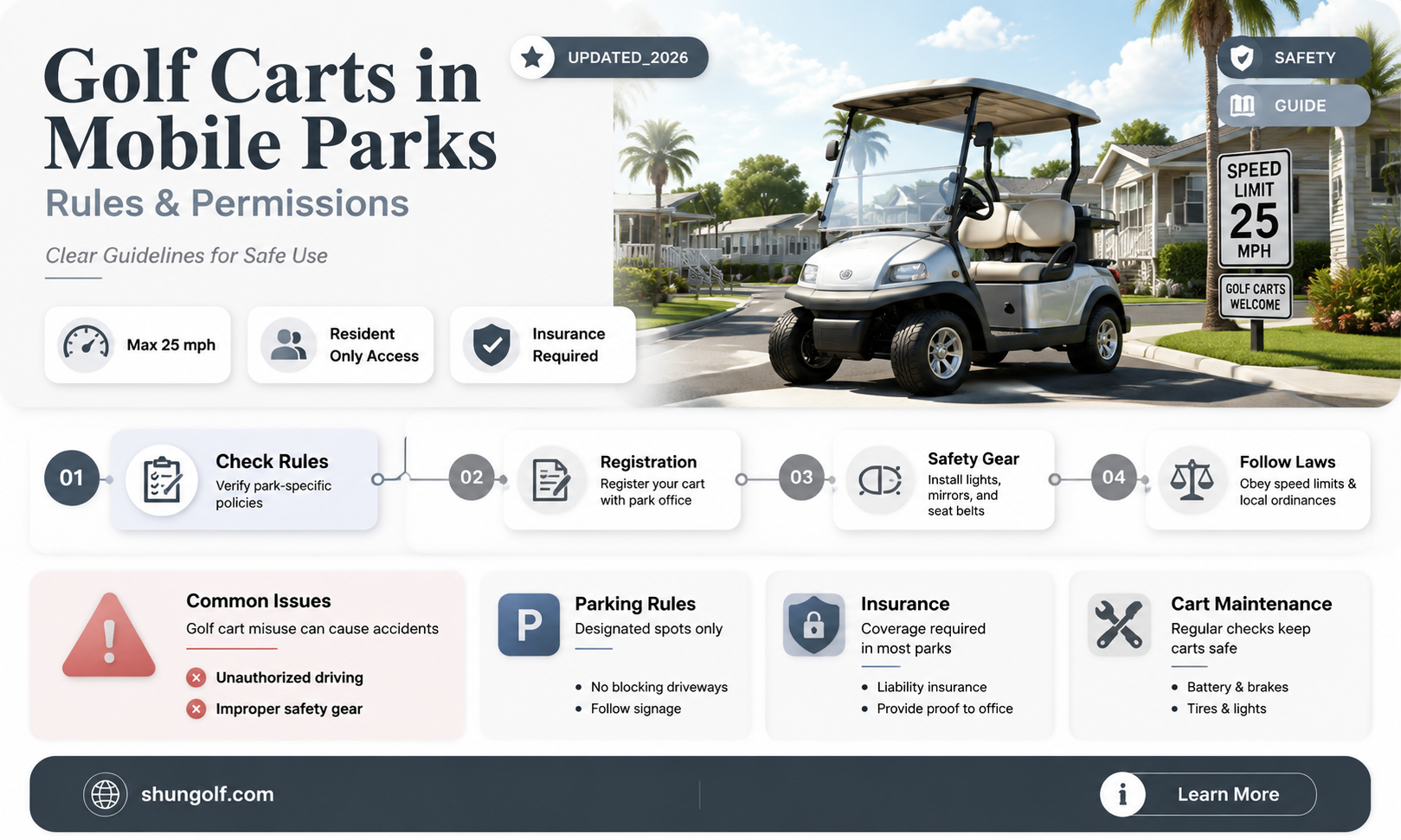 are golf carts allowed in mobile home parks