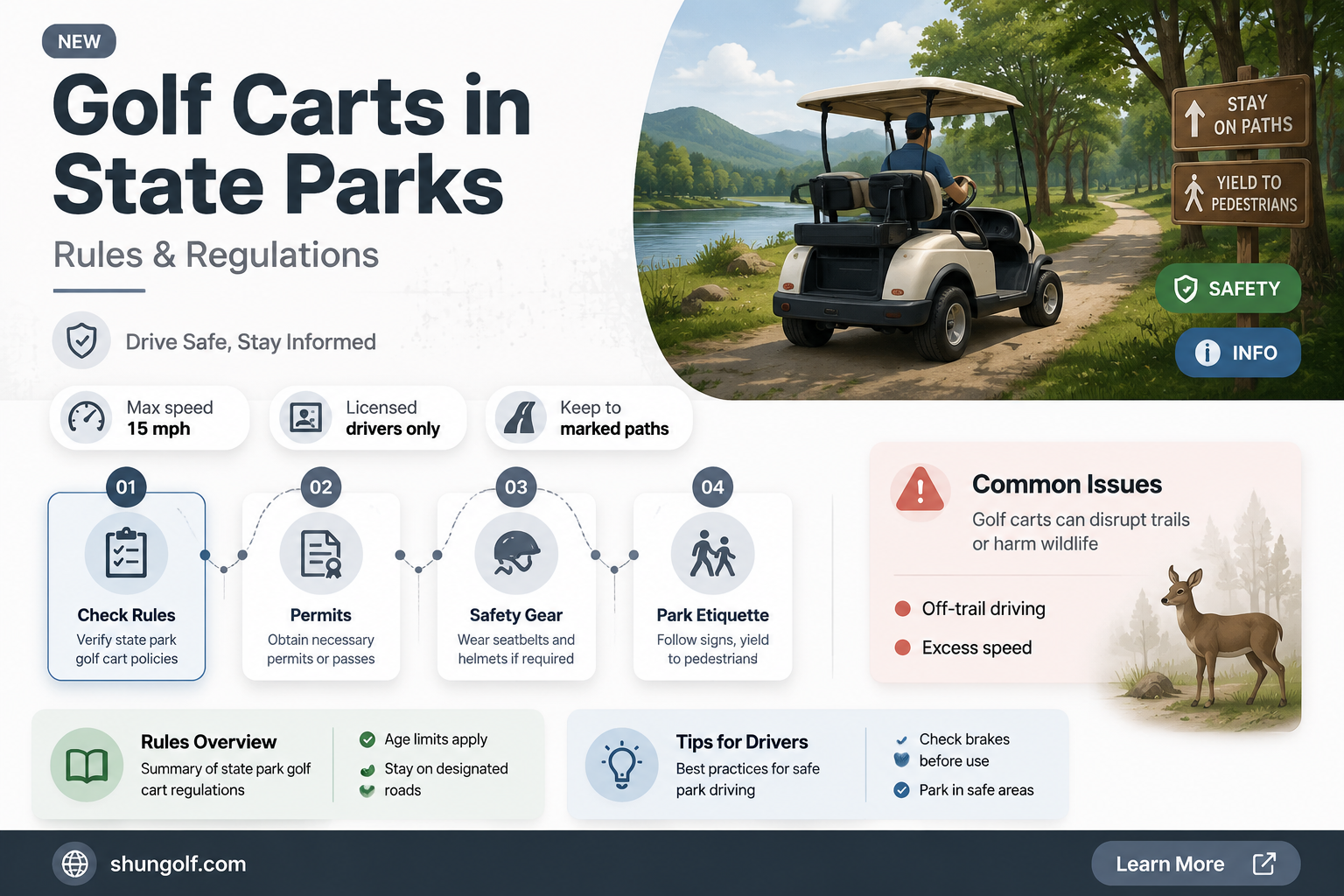 are golf carts allowed in state park sparks