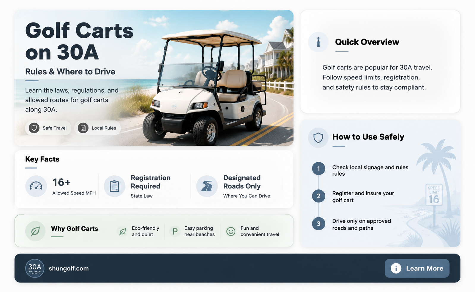 are golf carts allowed on 30a
