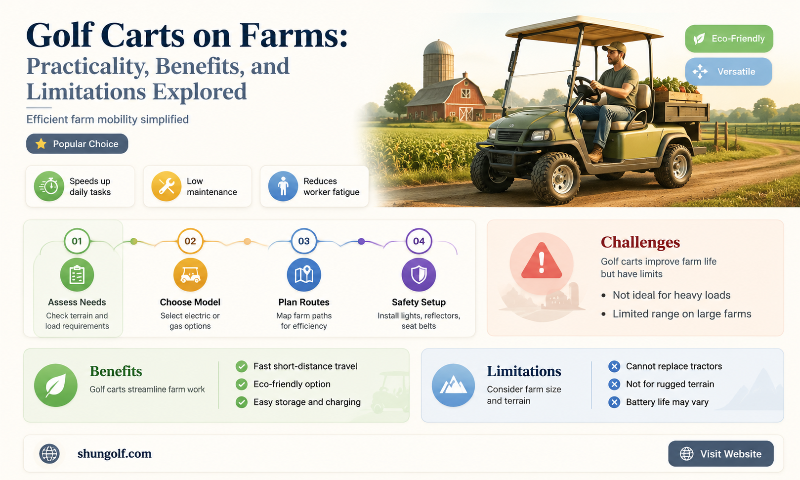 are golf carts suitable for farm use
