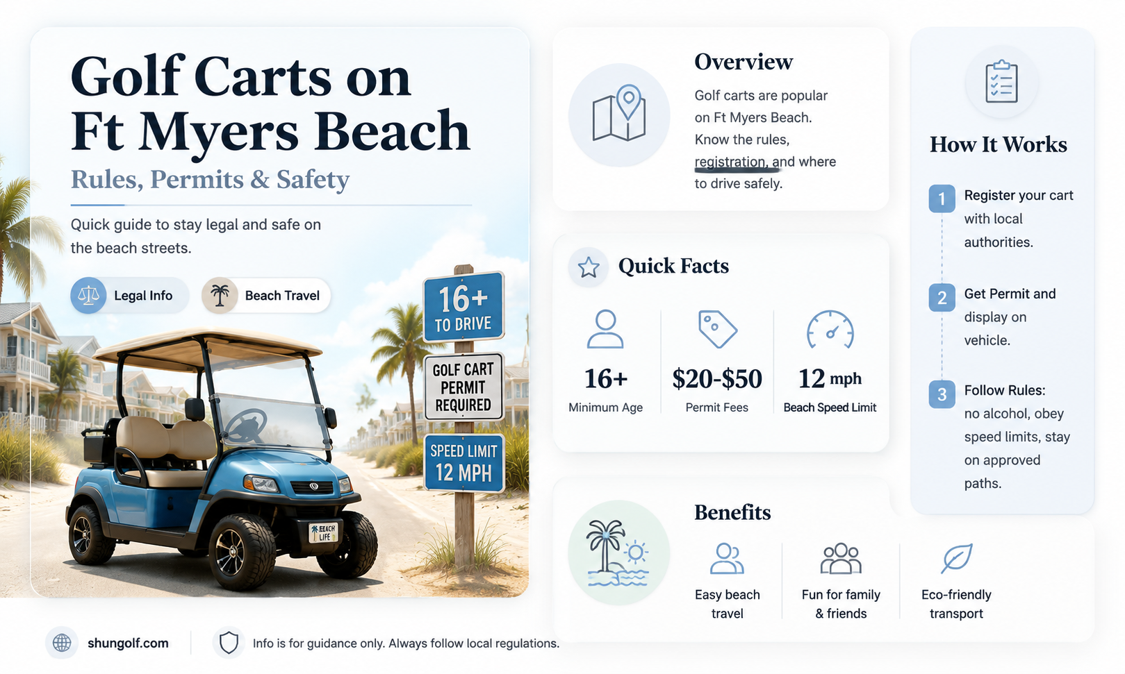 are golf carts allowed on ft myers beach