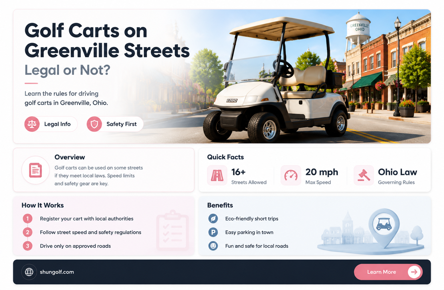 are golf carts allowed on city streets in greenville ohio