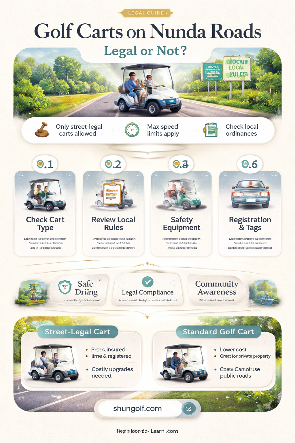 are golf carts legal on nunda township roads