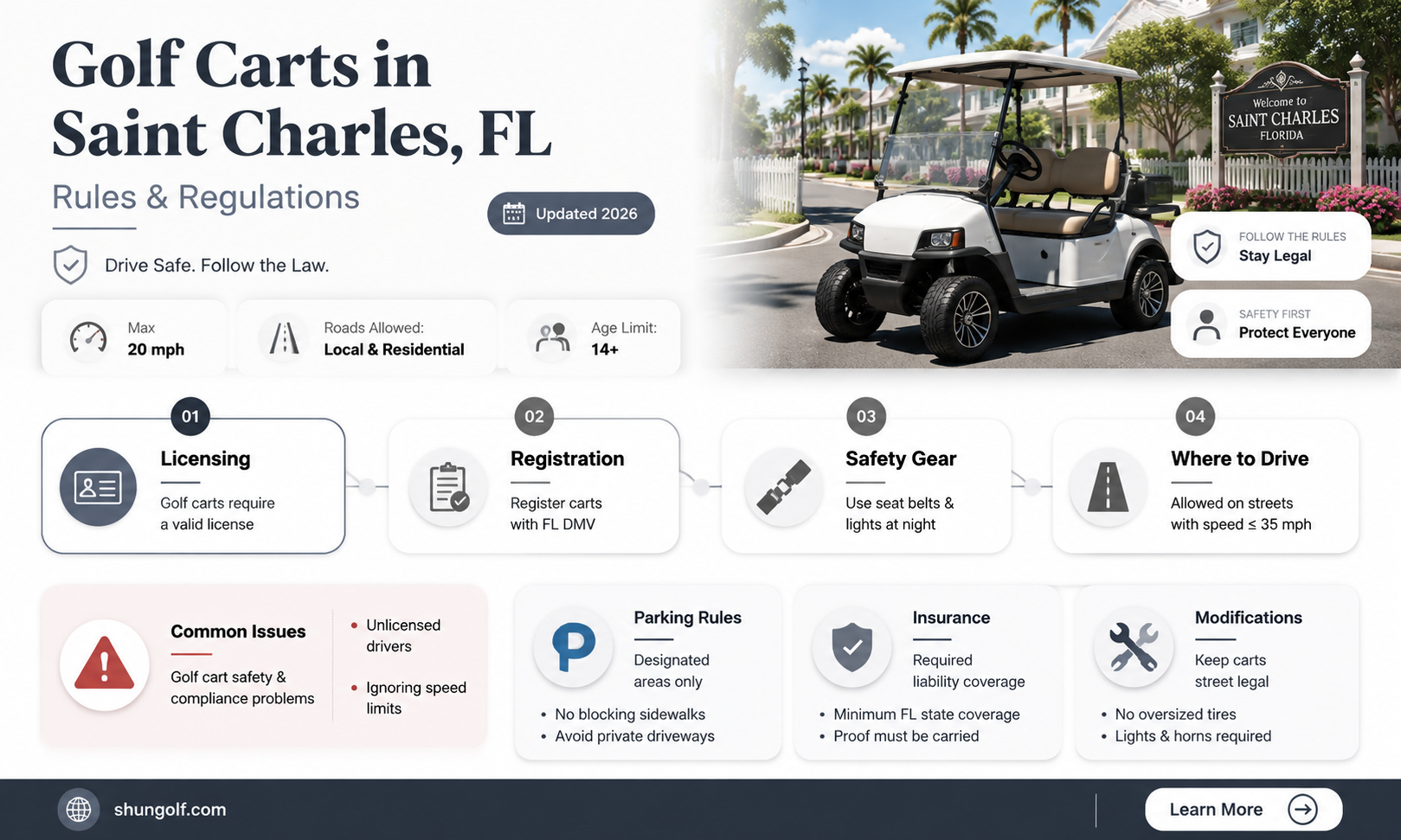 are golf carts allowed on saint charles florida