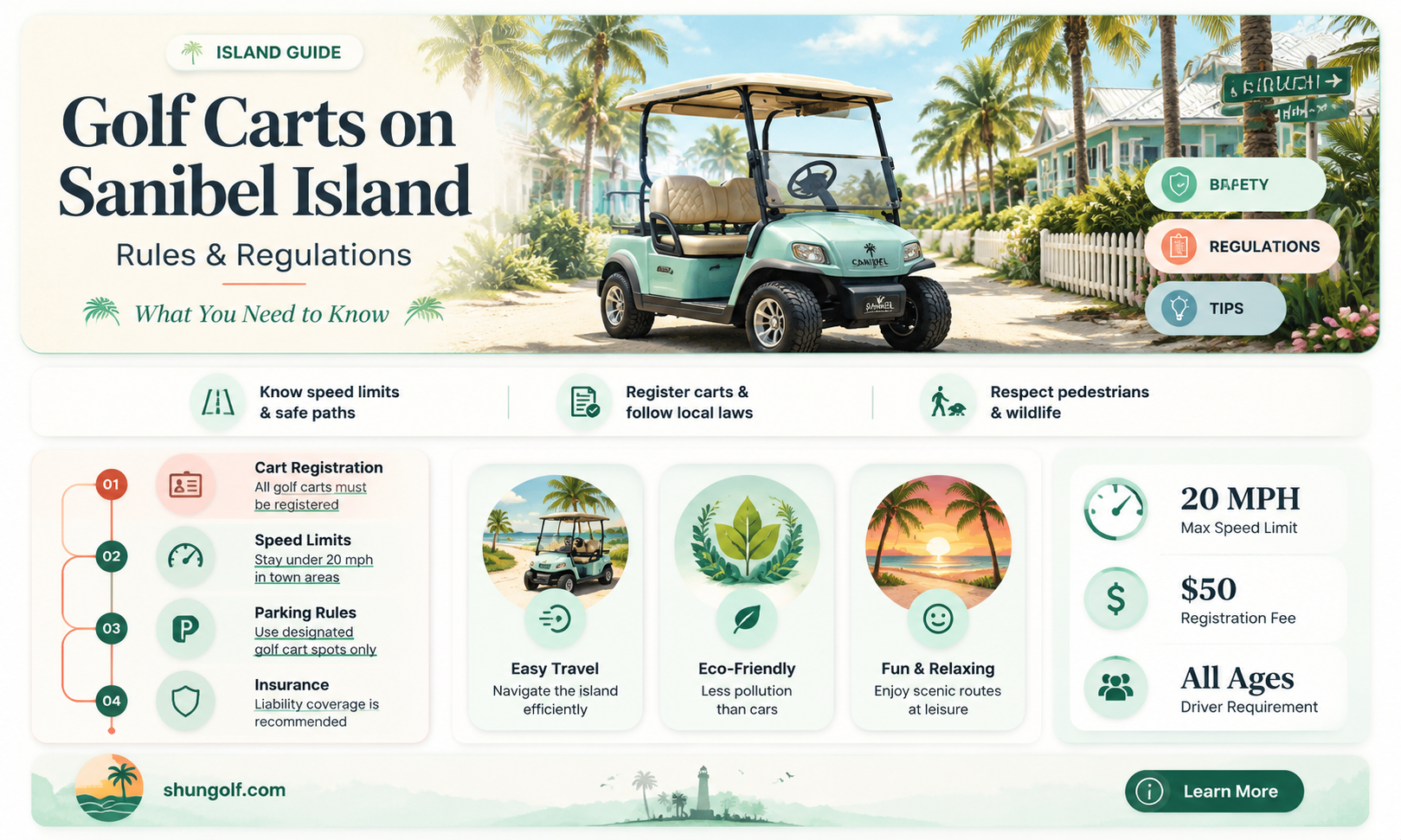 are golf carts allowed on sanibel island