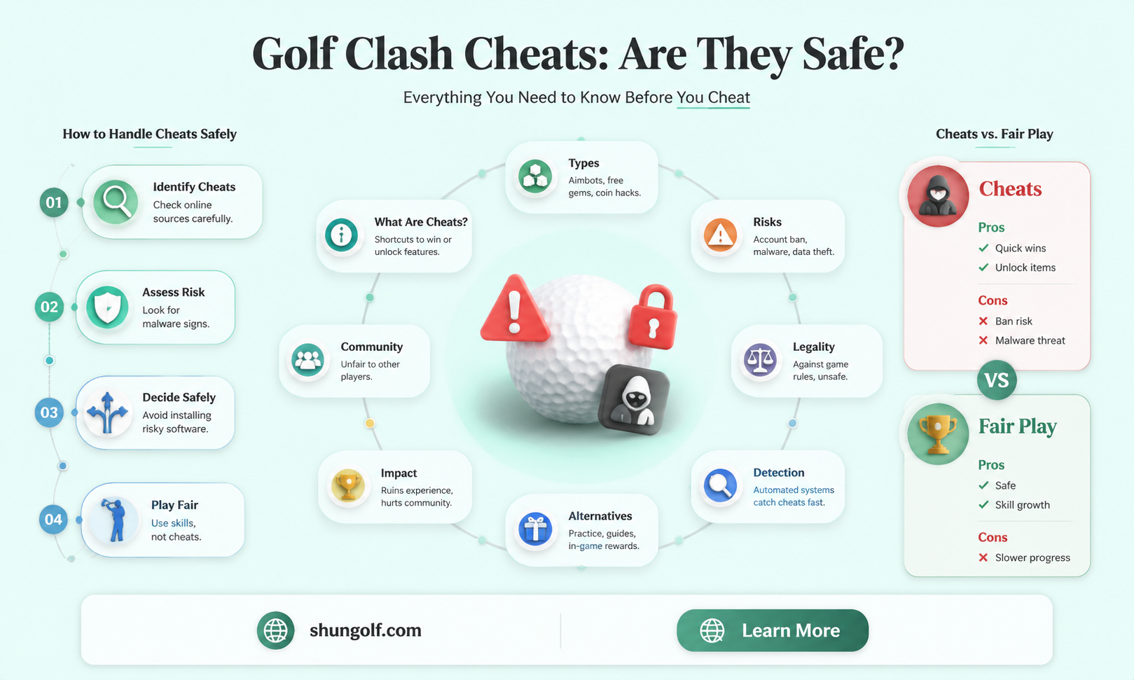 are golf clash cheats safe
