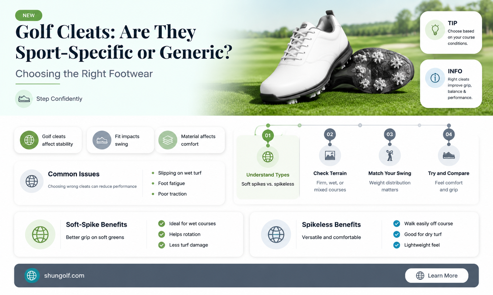are golf cleats generic