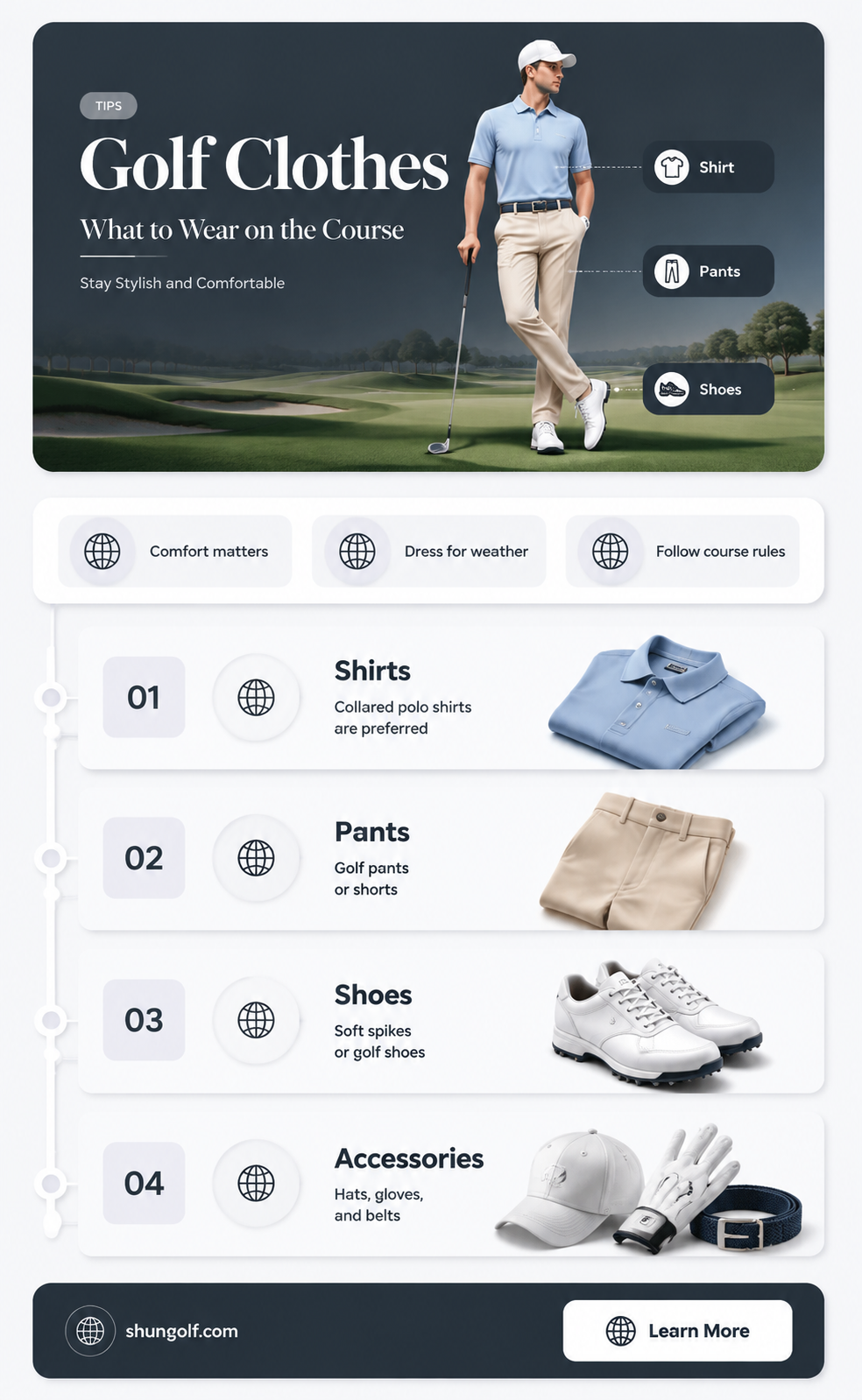are golf clothes