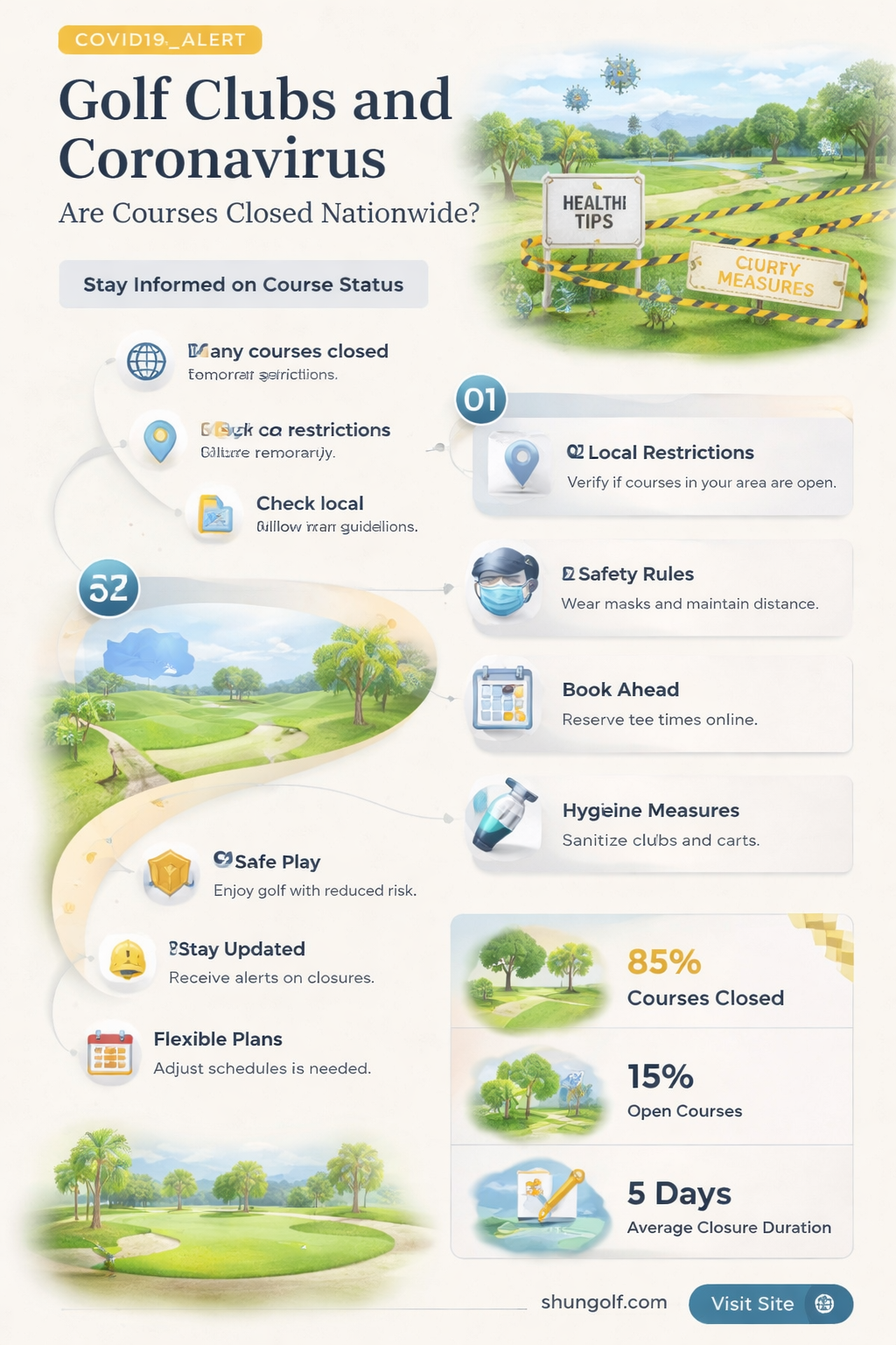 are golf clubs closed due to coronavirus