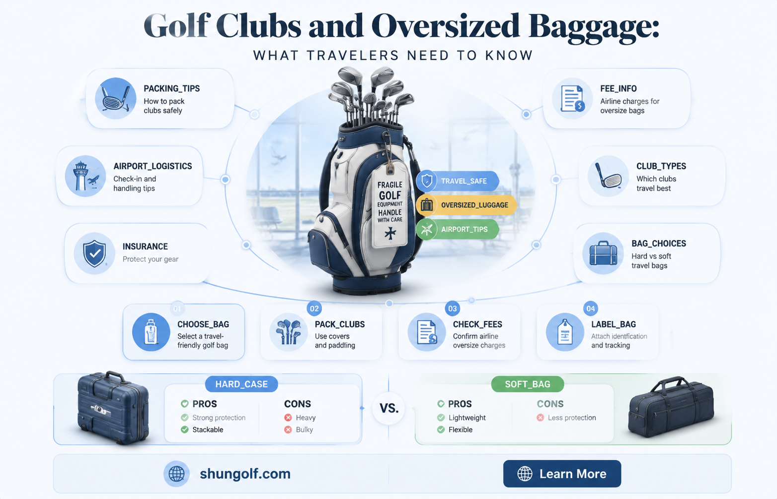 are golf clubs considered oversized baggage