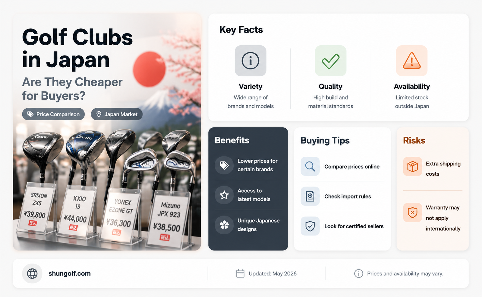 are golf clubs cheaper in japan