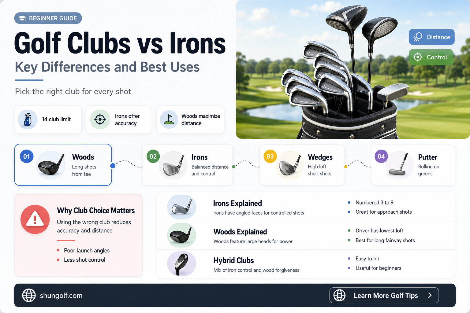 are golf cluds and golf irons the smae thing