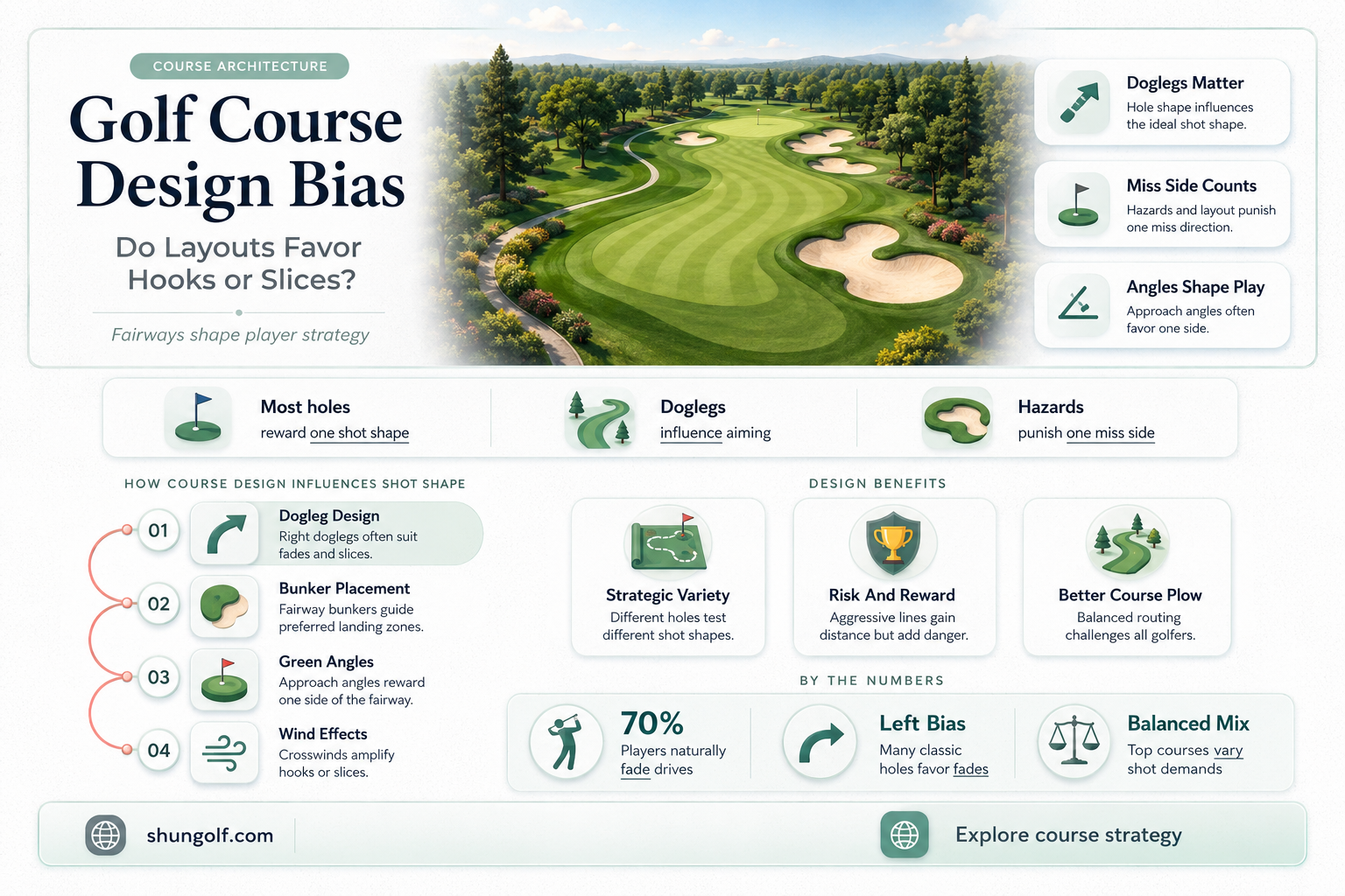 are golf courses designed for hooking are slices