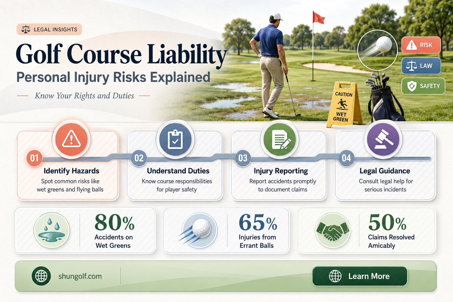 are golf courses liable for personal injury