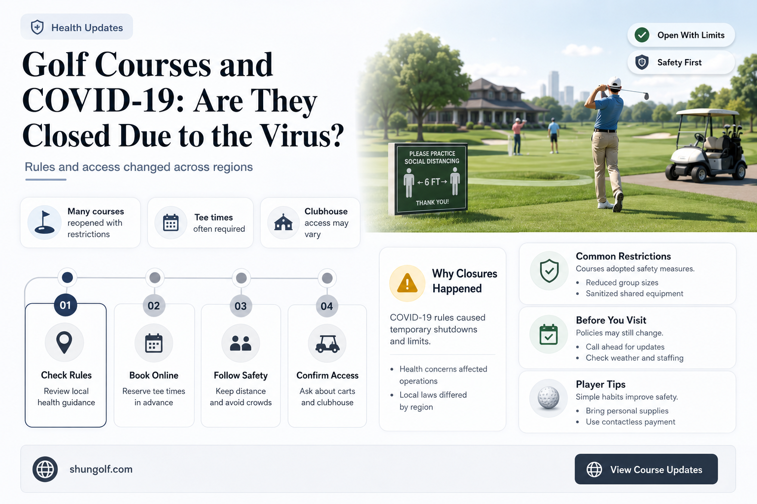 are golf courses closed because of the virus