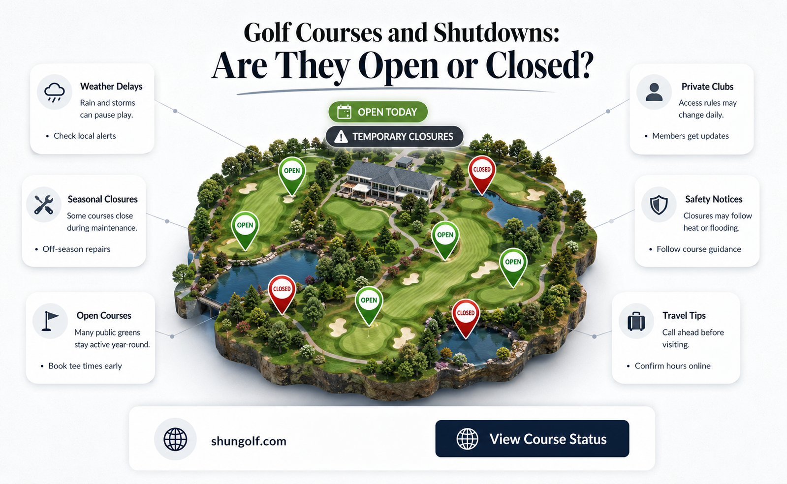 are golf courses open during shutdown