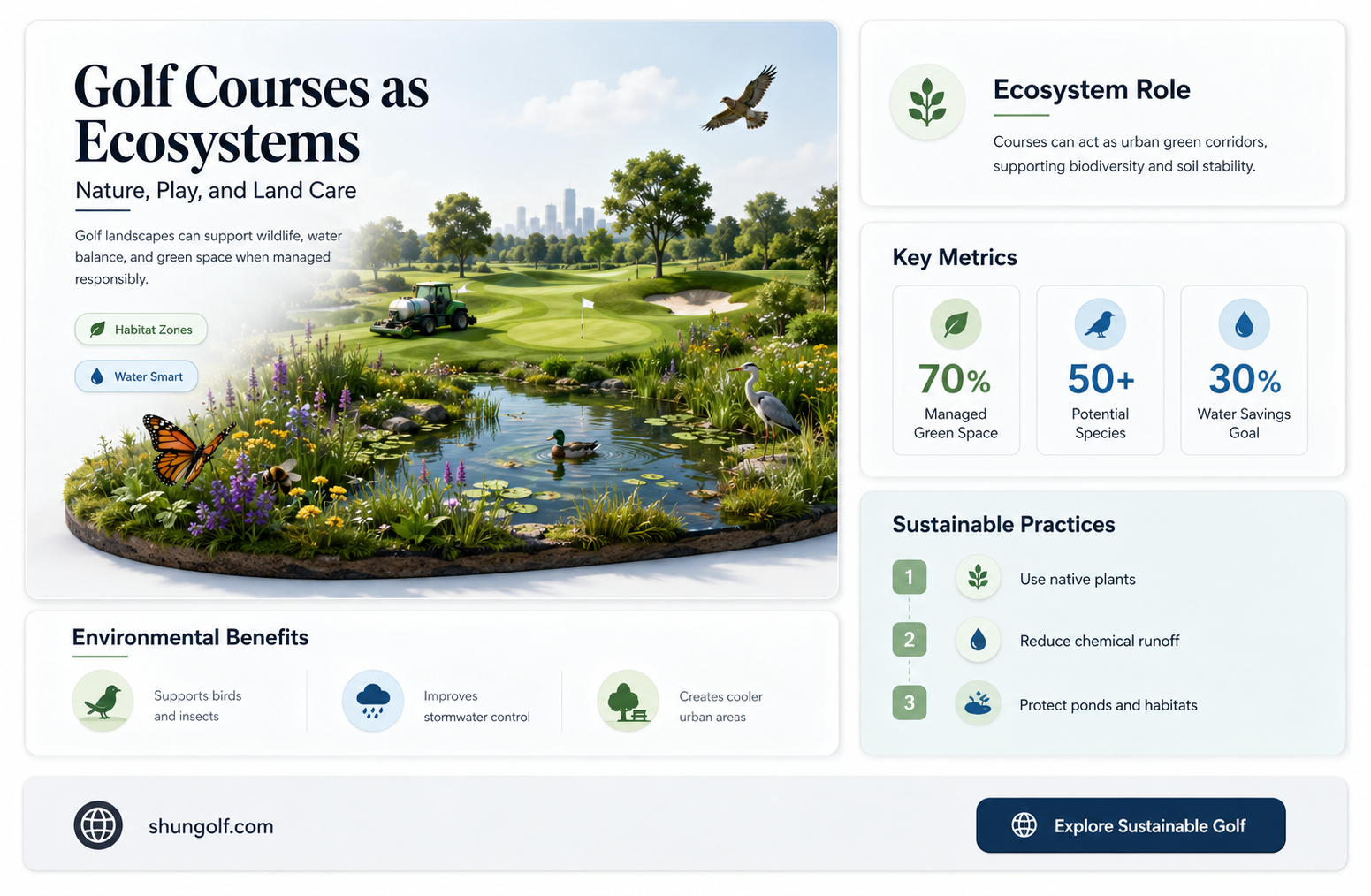 are golf courses ecosystems