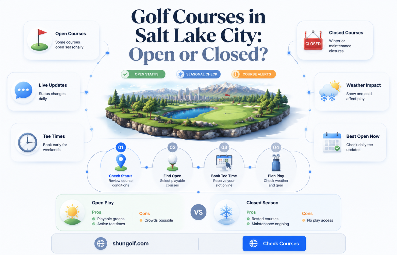 are golf courses open in salt lake city