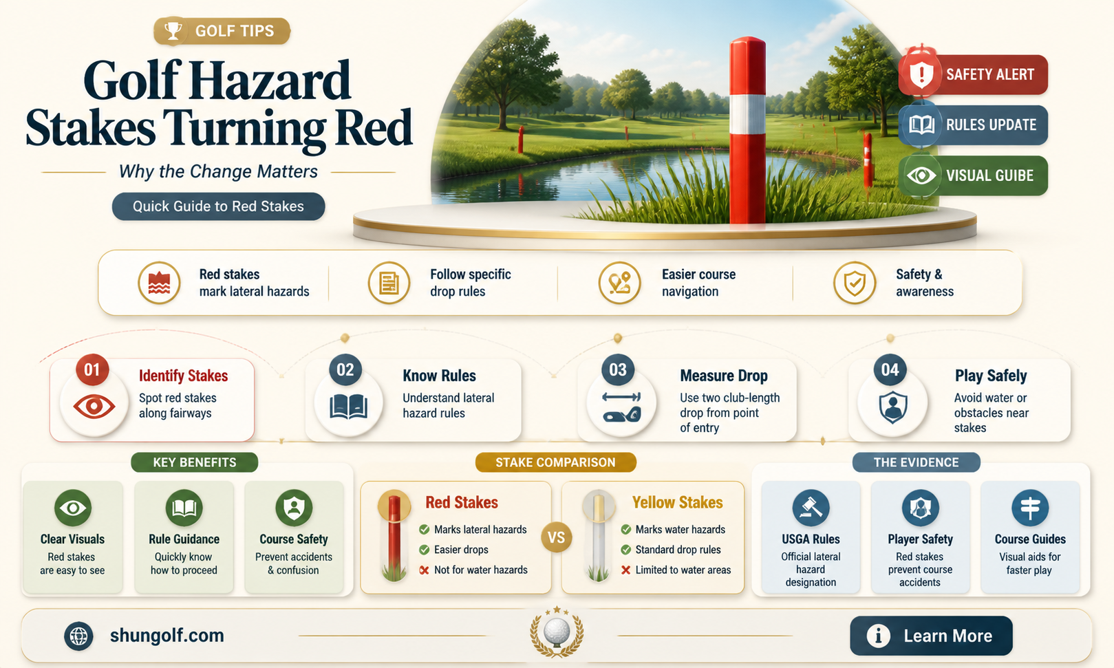 are all golf hazzard stakes going red