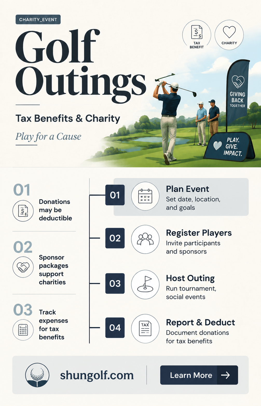 are charity golf outings tax deductible