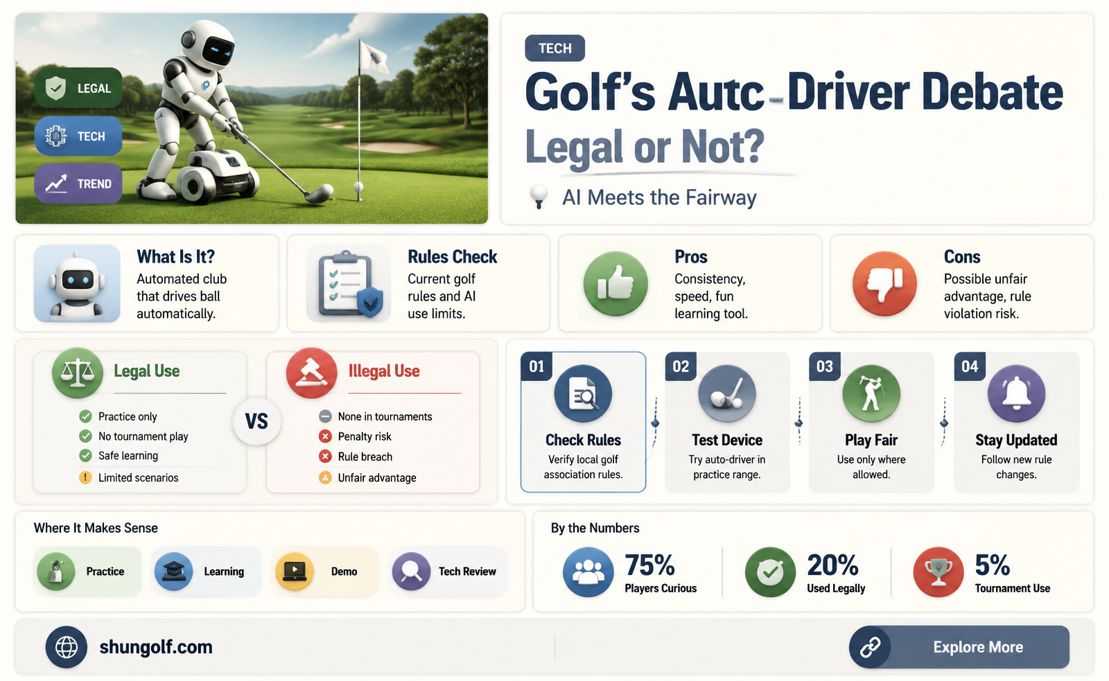 are automatic drivers legal in golf