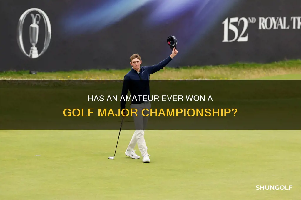 has an amatuer won a golf major