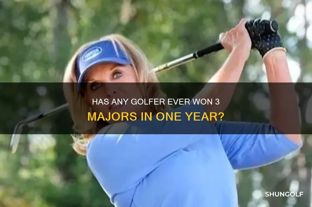 has any golfer won 3 majors in one year