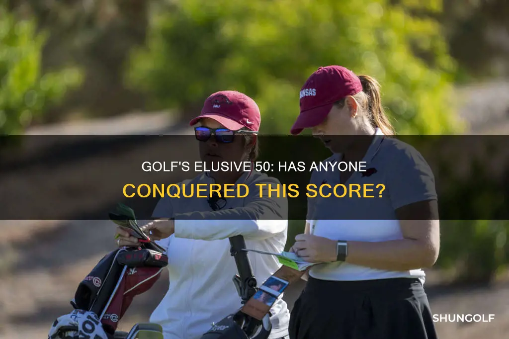 has anyone broke 50 in golf