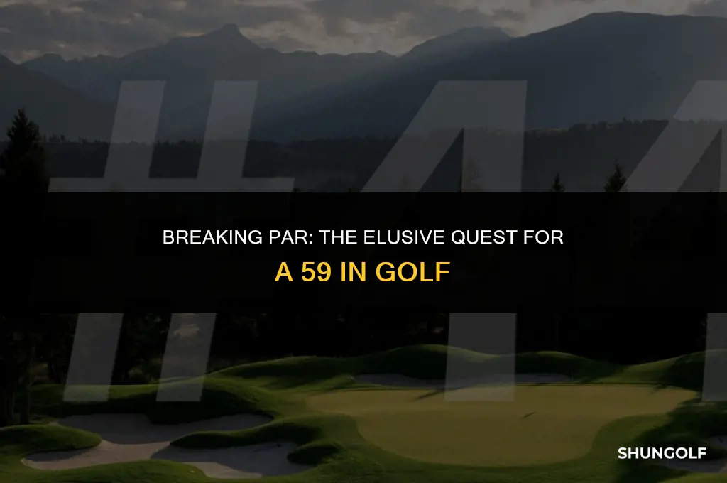 has anyone ever shot a 59 in golf