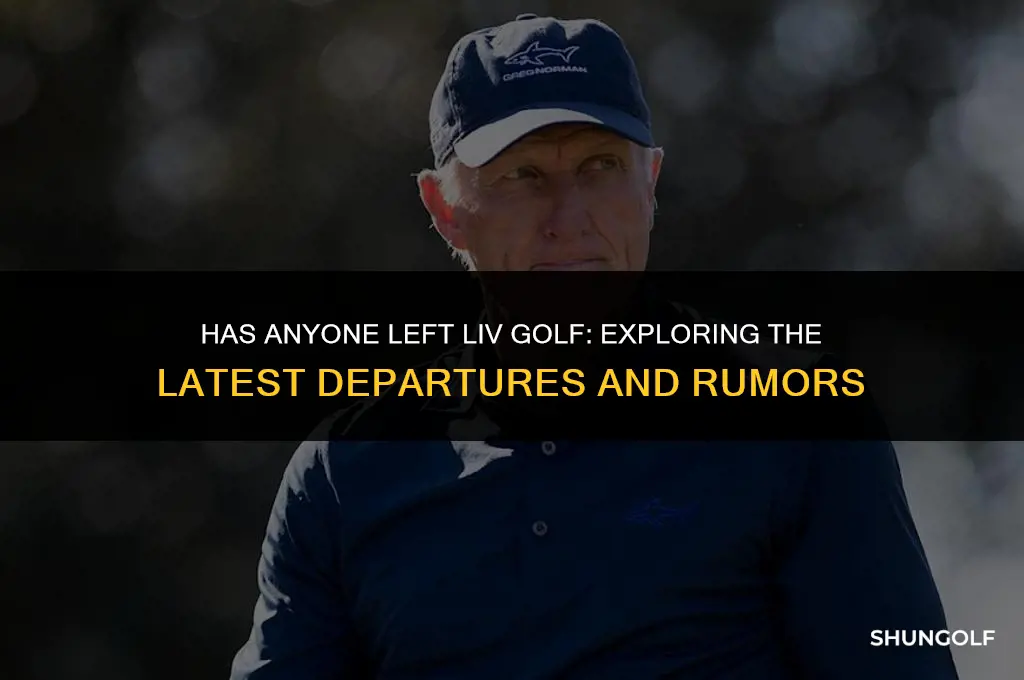 has anyone left liv golf