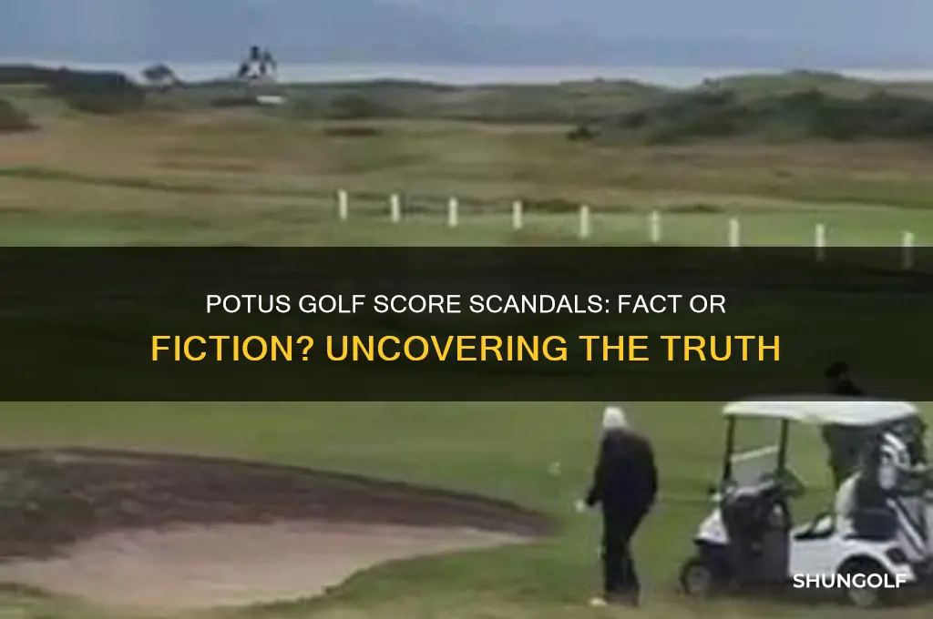 has anyone said a potus cheated on their golf score