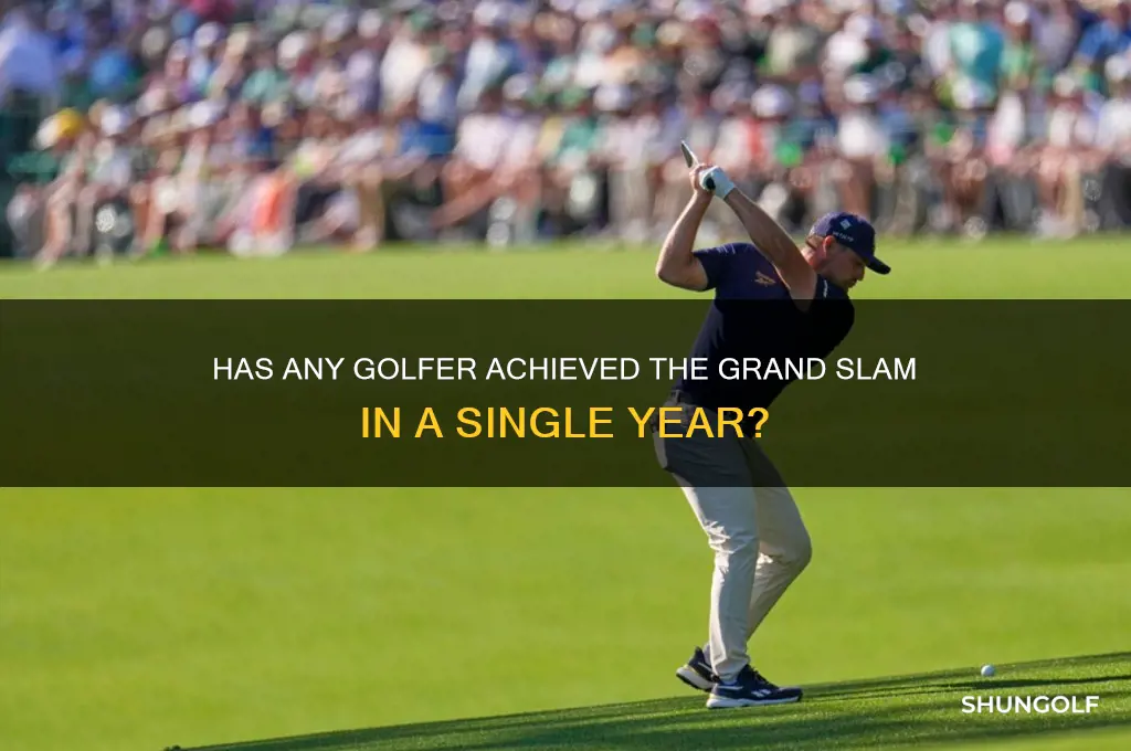has anyone won all 4 majors in one year golf