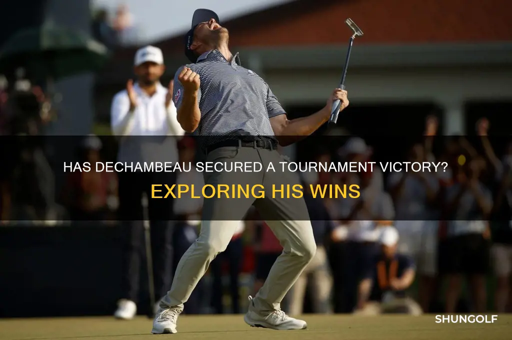has golfer dechambeau ever won a tournamemt