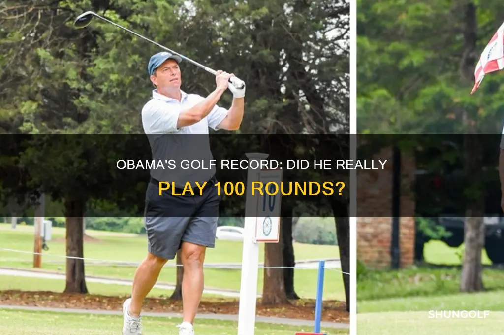 has obama played 100 rounds of golf