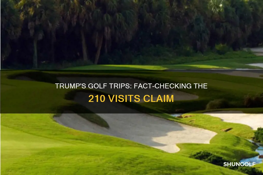 has president trump taken 210 golf trips