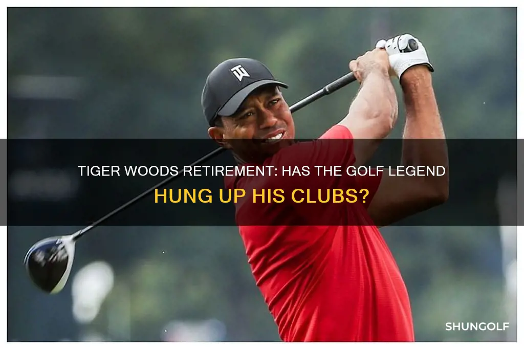 has tiger woods retired from playing golf