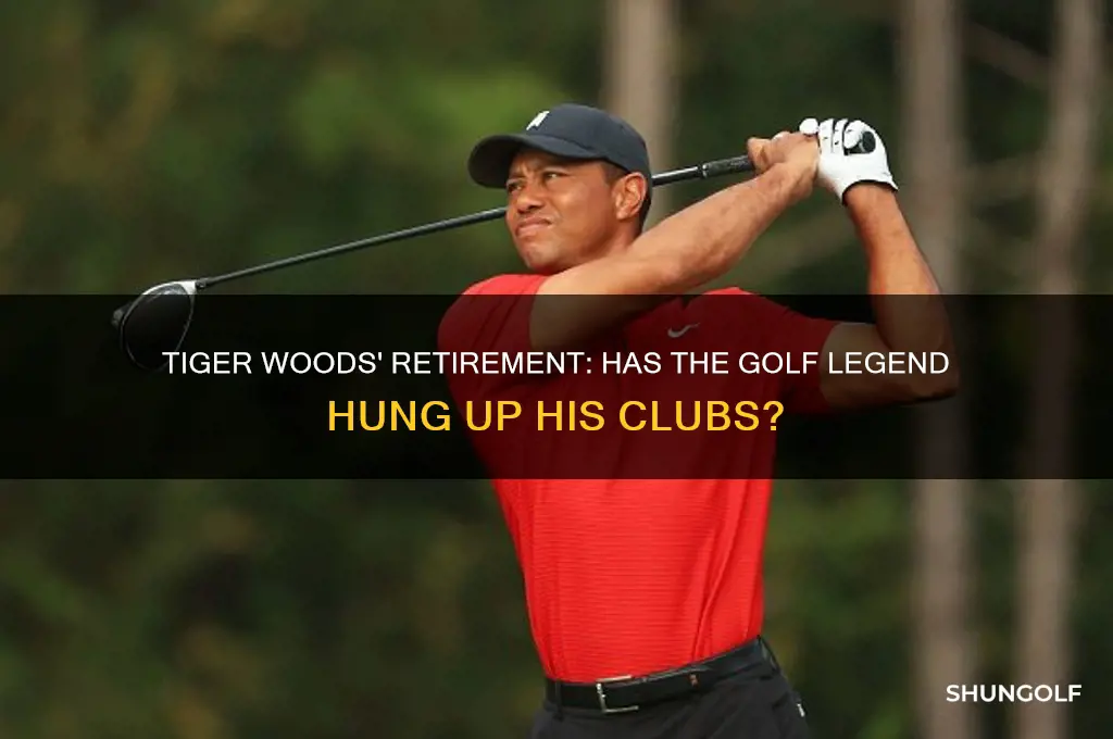 has tiger woods retired from professional golf