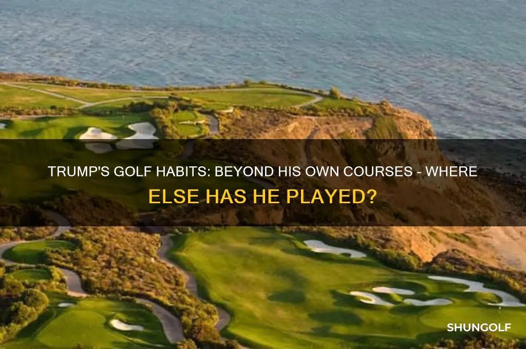 has trump been to golf courses other than his