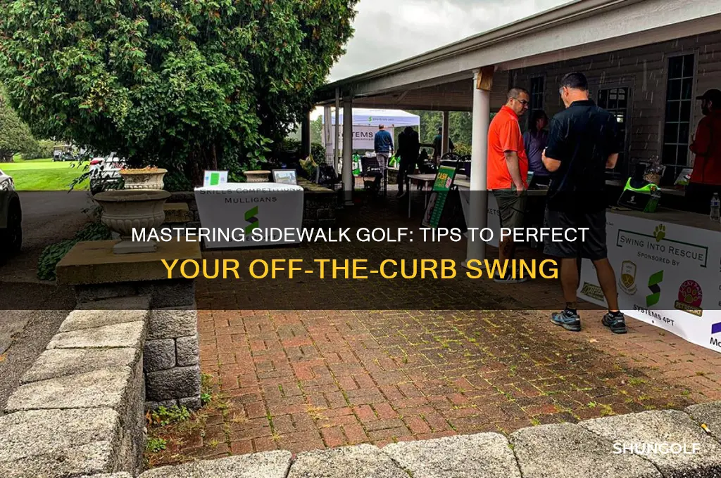 have to hit off the sidewalk golf