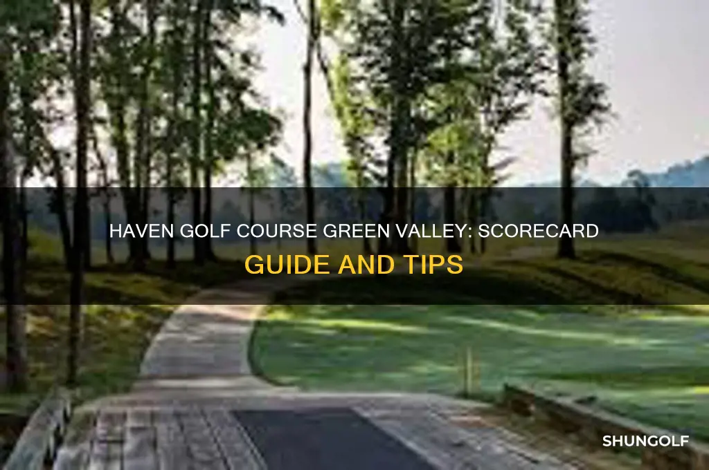 haven golf course green valley scorecard