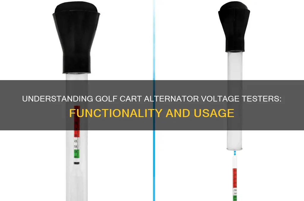how a alternator voltage tester works for a golf cart