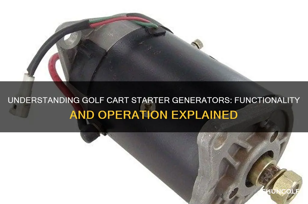 how a golf cart starter generator works